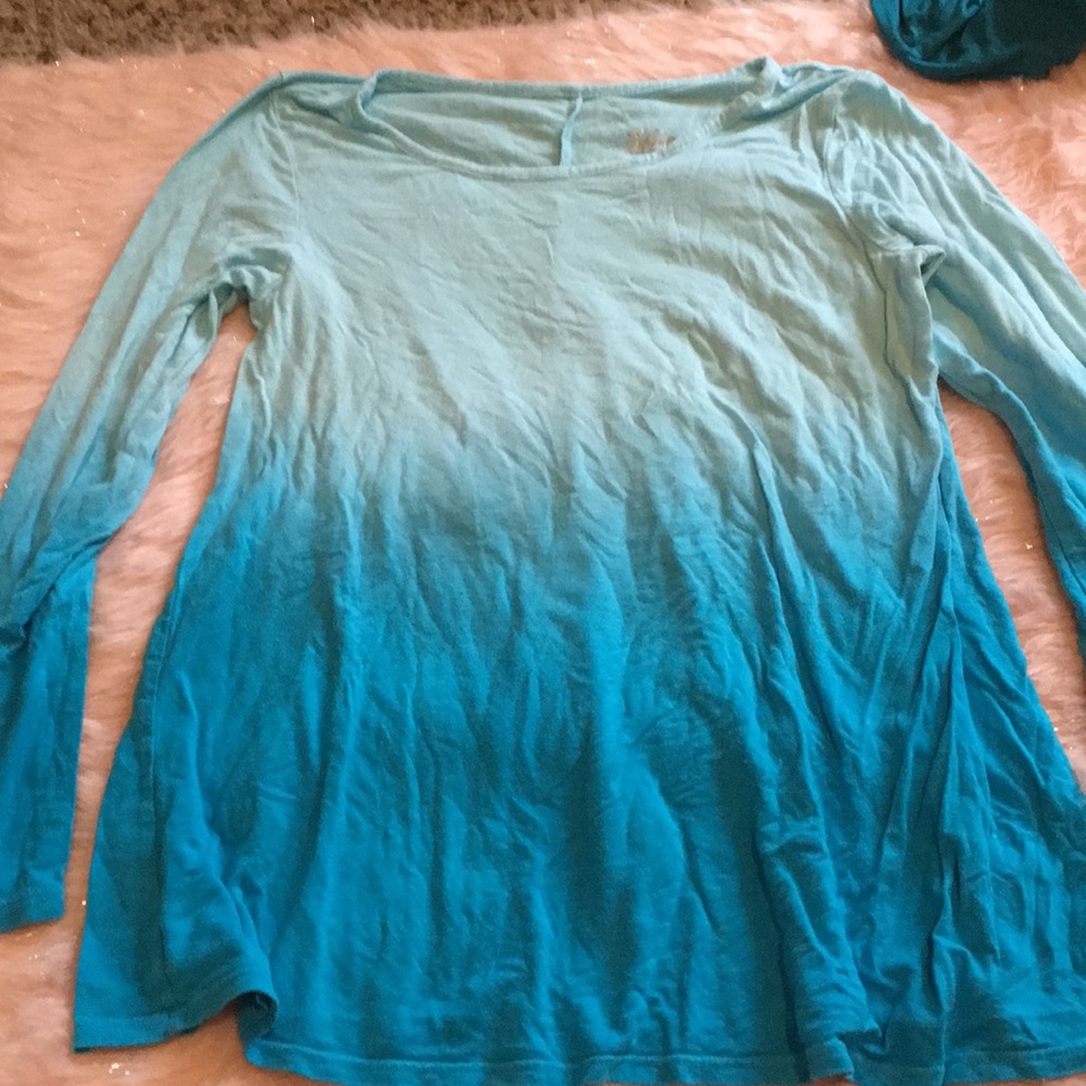 justice blue ombré shirt